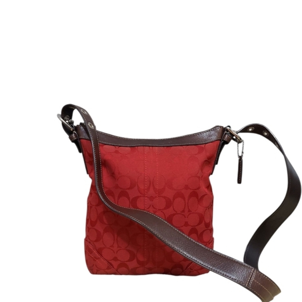 Coach Y2K Jacquard & Leather Shoulder Bag Great Condition - Picture 2 of 15